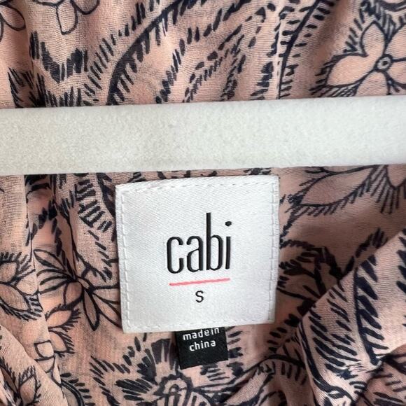 Cabi Dani Paisley Patchwork Shirred Chiffon Women Dress Size Small - Picture 7 of 8